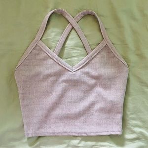 Pink Glitter Crop Top